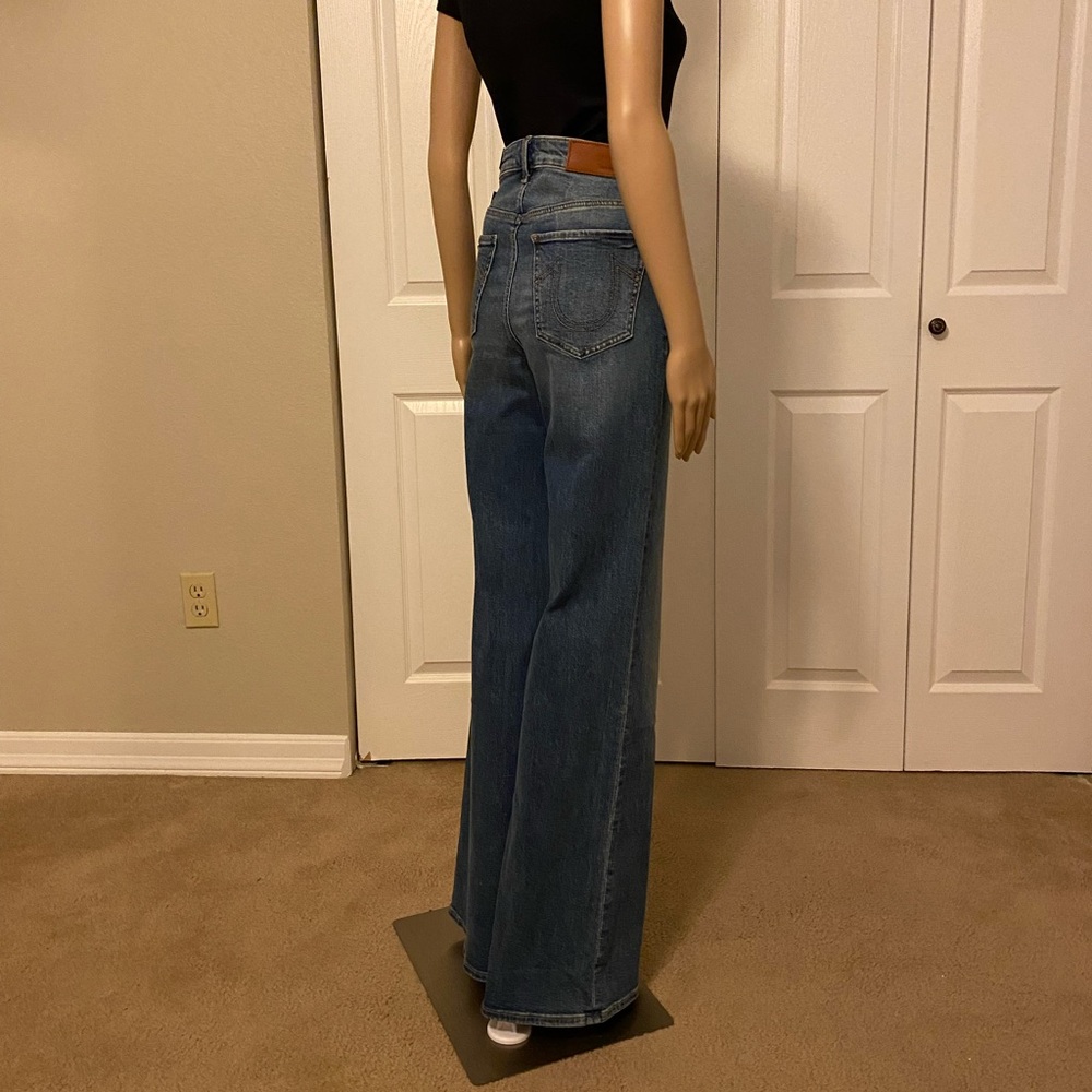NWT True Religion High Rise, Wide Leg Jeans 28/6 - Picture 3 of 16